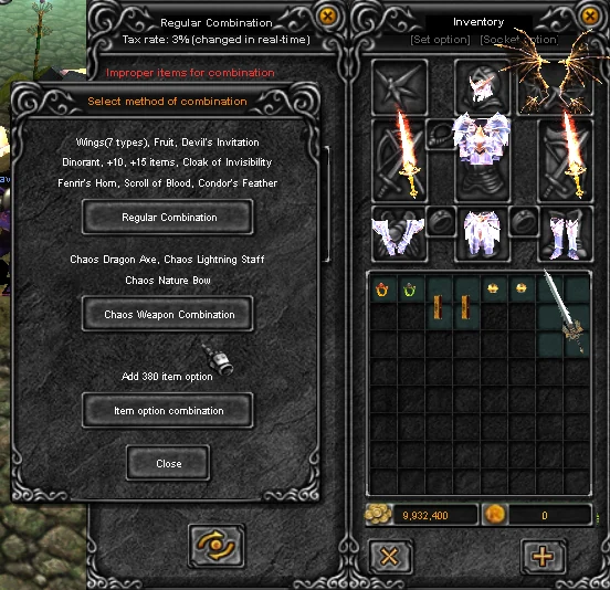 Selector de métodos de la Chaos Machine